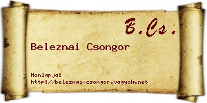 Beleznai Csongor névjegykártya