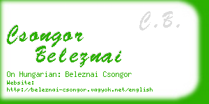 csongor beleznai business card